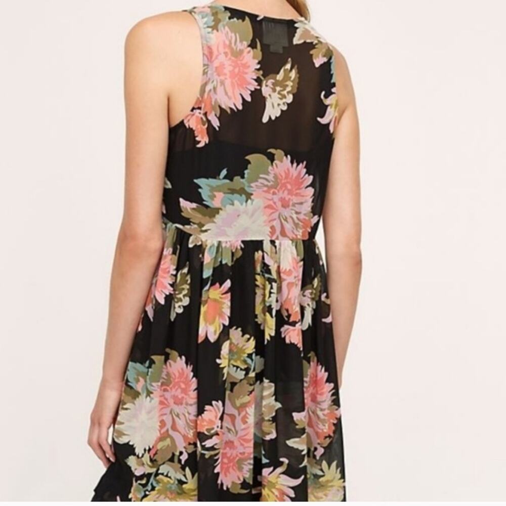 Anthropologie Black Floral Babydoll Dress - Picture 3 of 12
